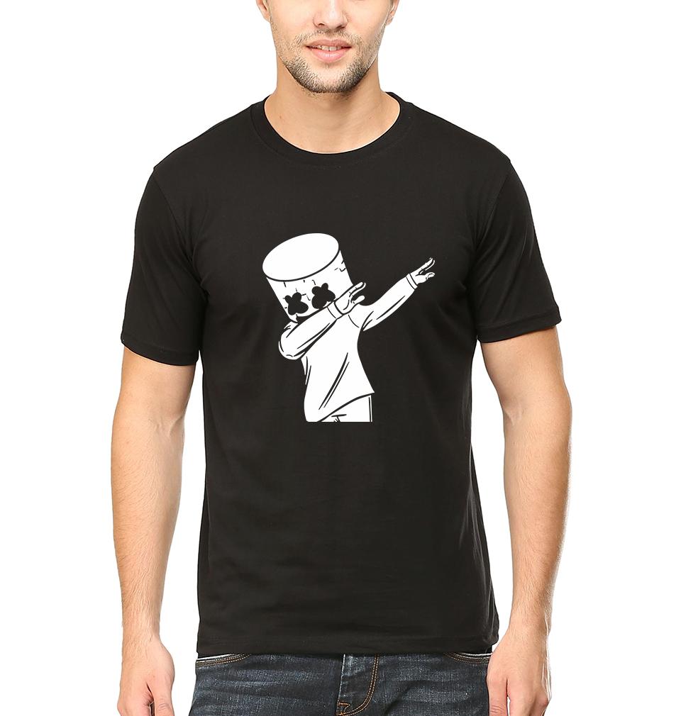 Dab Marshmello Half Sleeves T-Shirt For Men-FunkyTeesClub - FunkyTeesClub