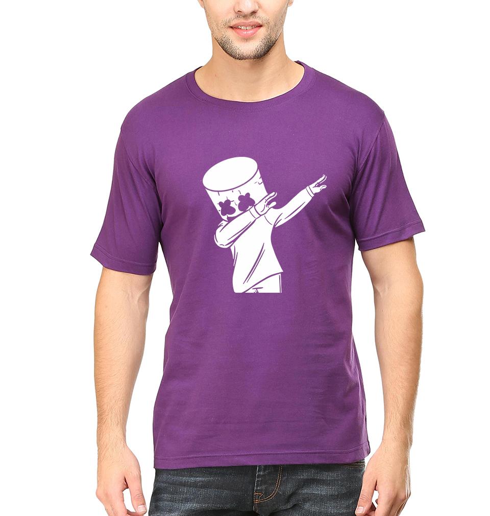 Dab Marshmello Half Sleeves T-Shirt For Men-FunkyTeesClub - FunkyTeesClub
