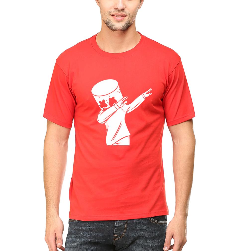 Dab Marshmello Half Sleeves T-Shirt For Men-FunkyTeesClub - FunkyTeesClub