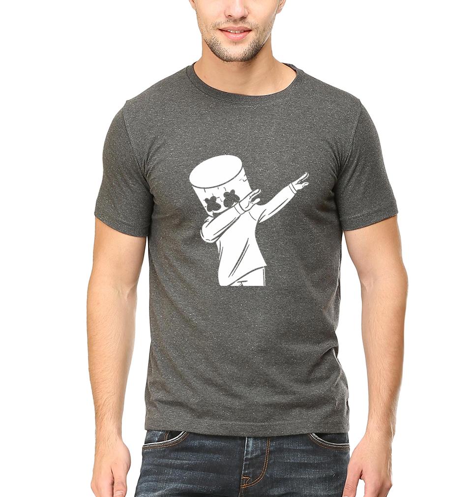 Dab Marshmello Half Sleeves T-Shirt For Men-FunkyTeesClub - FunkyTeesClub
