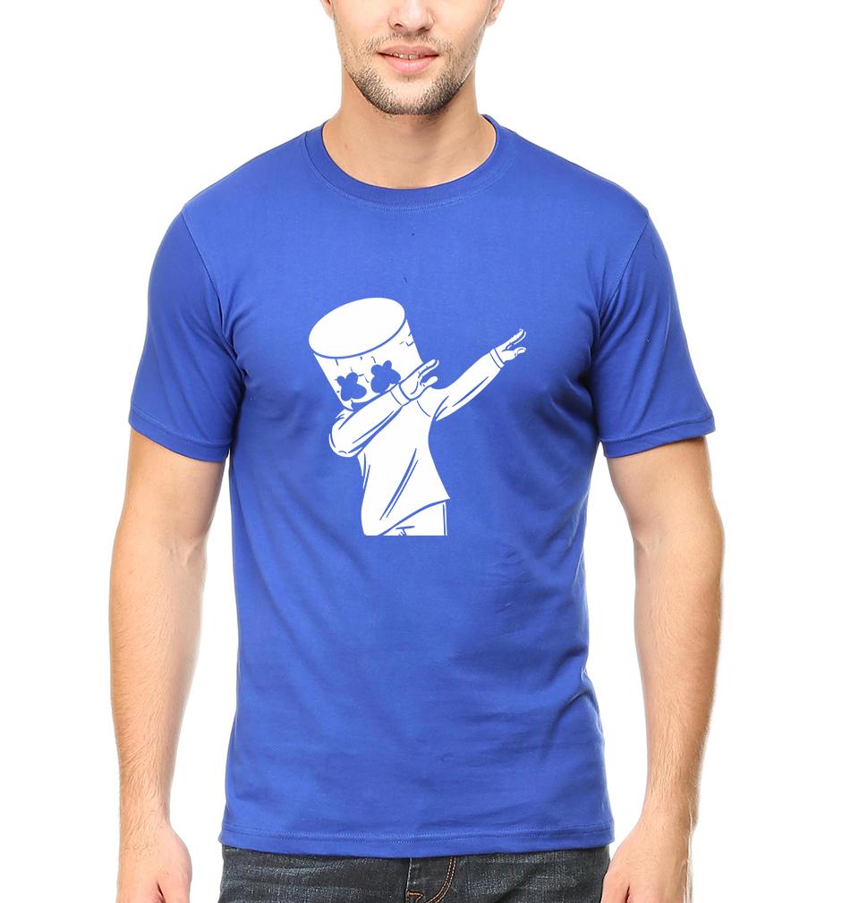 Dab Marshmello Half Sleeves T-Shirt For Men-FunkyTeesClub - FunkyTeesClub