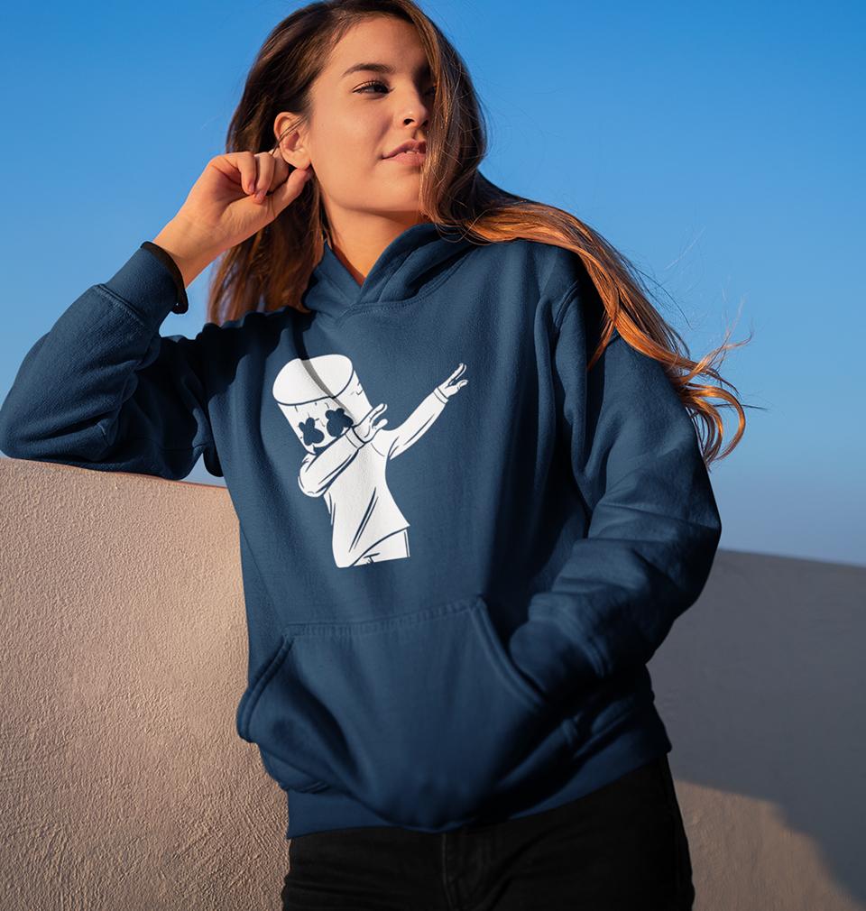 Dab Marshmello Hoodies for Women-FunkyTeesClub - FunkyTeesClub