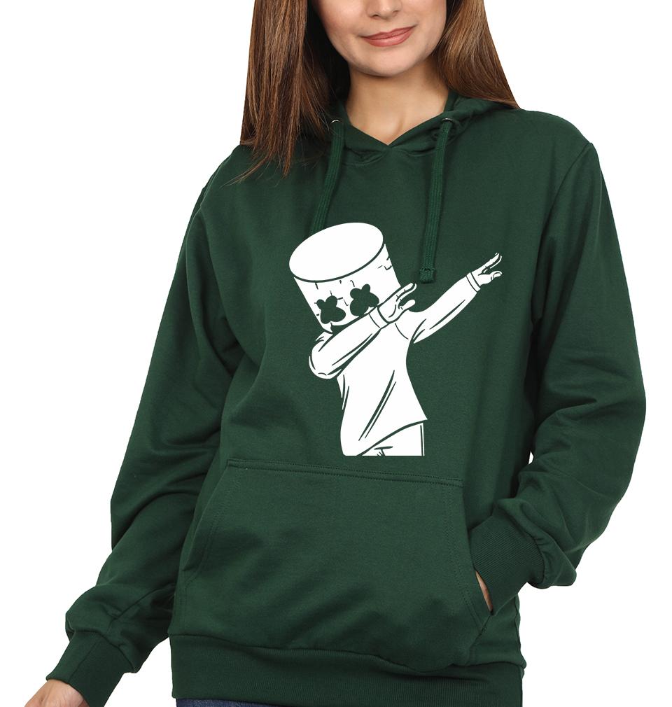 Dab Marshmello Hoodies for Women-FunkyTeesClub - FunkyTeesClub