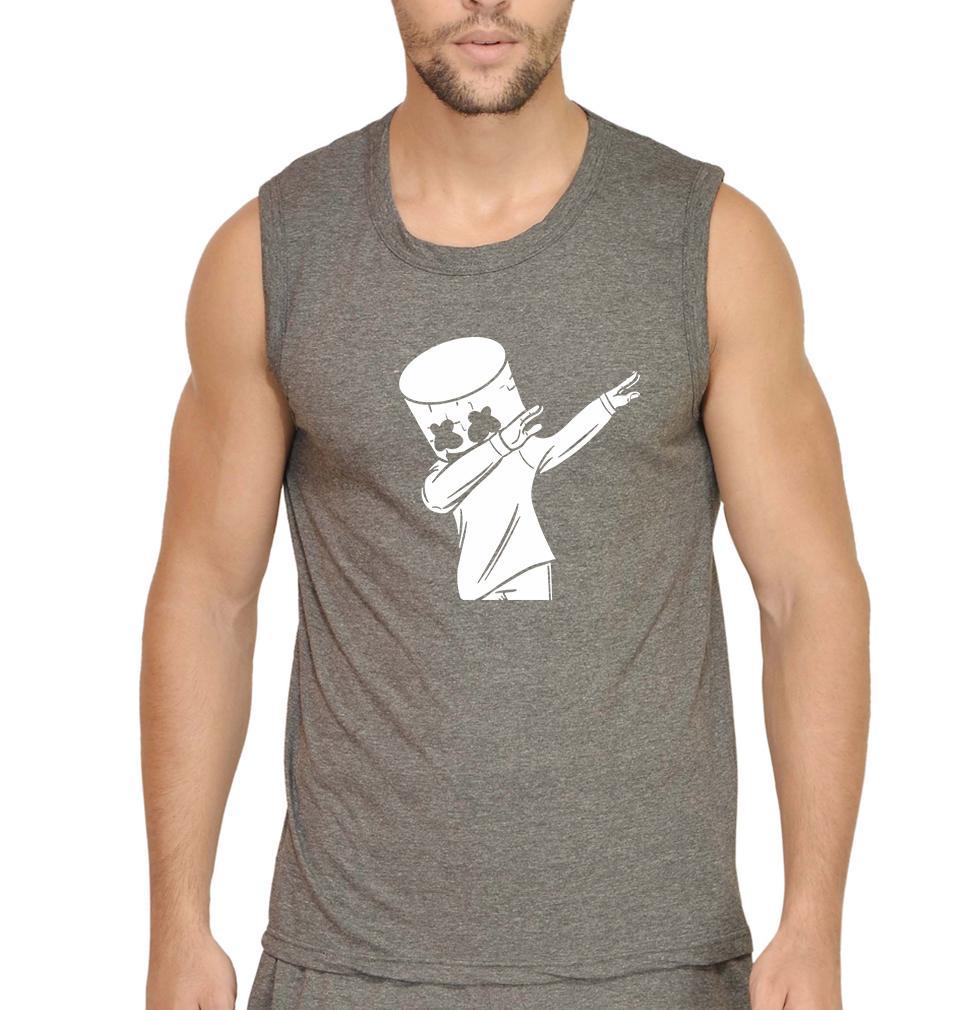 Dab Marshmello Men Gym Vest-FunkyTeesClub - FunkyTeesClub