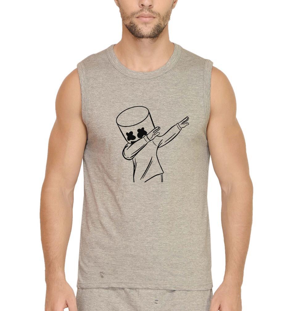 Dab Marshmello Men Gym Vest-FunkyTeesClub - FunkyTeesClub