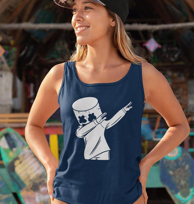 Dab Marshmello Women Tank Top-FunkyTeesClub - FunkyTeesClub