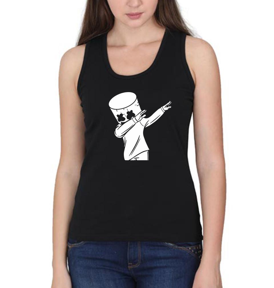 Dab Marshmello Women Tank Top-FunkyTeesClub - FunkyTeesClub