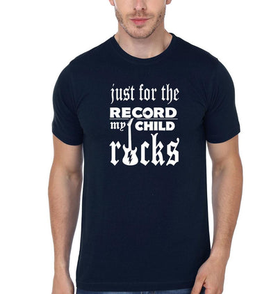 Dad Child Rocks Father and Daughter Matching T-Shirt- FunkyTeesClub