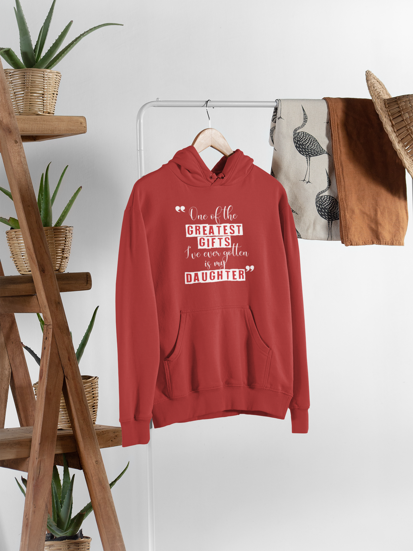 Greatest Gifts Father and Daughter Red Matching Hoodies- FunkyTeesClub