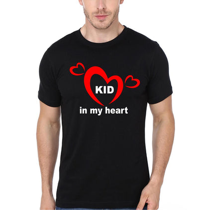 Dad In My Heart Kid In My Heart Father and Son Matching T-Shirt- FunkyTeesClub
