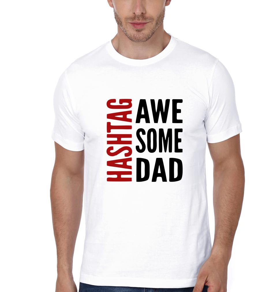 Hashtag Awesome Baby  Hashtag Awesome Dad Father and Son Matching T-Shirt- FunkyTeesClub