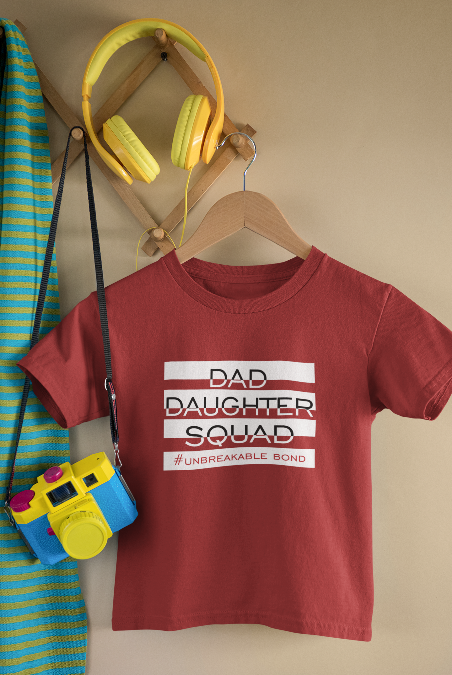 Dad Daughter Squad Father and Daughter Red Matching T-Shirt- FunkyTeesClub