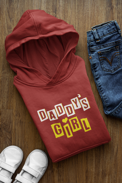 Daddy Father and Daughter Red Matching Hoodies- FunkyTeesClub