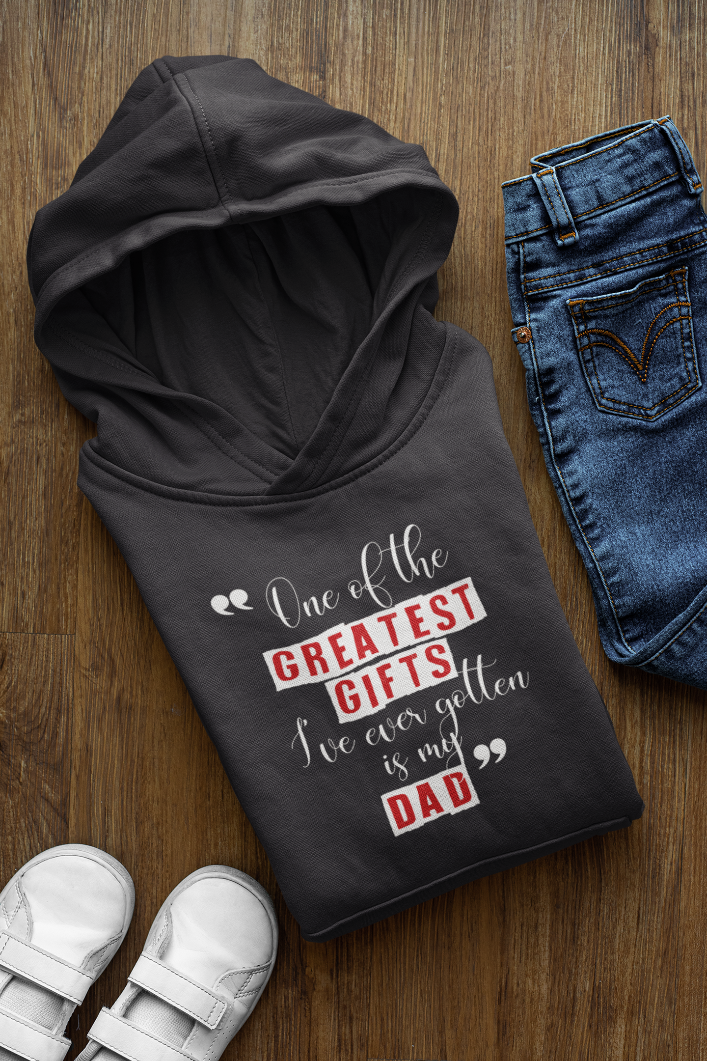Greatest Gifts Father and Daughter Black Matching Hoodies- FunkyTeesClub