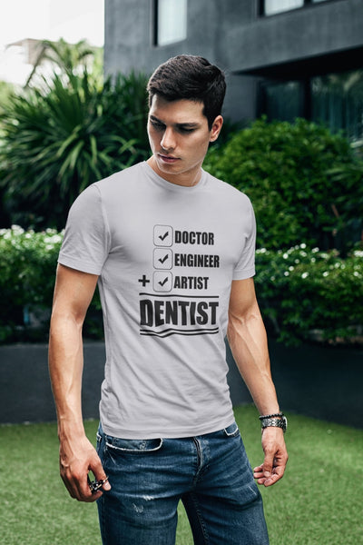 Dentist Doctor Mens Half Sleeves T-shirt- FunkyTeesClub - Funky Tees Club