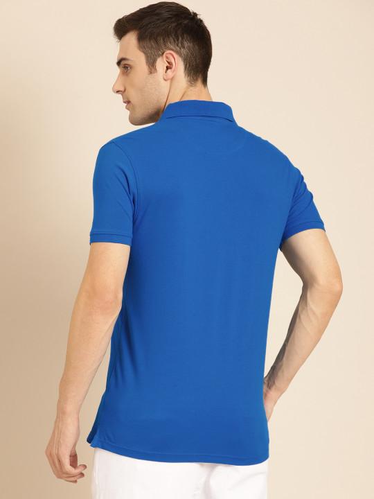 Plain Royal Blue Polo T-Shirt-FunkyTeesClub