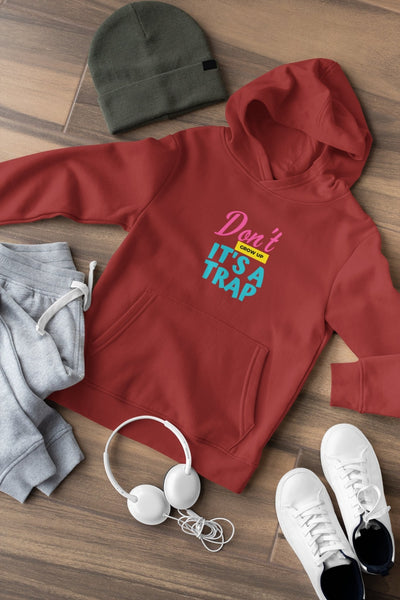 Dont Grow Up Its a Trap Typography Men Hoodies-FunkyTeesClub - Funky Tees Club