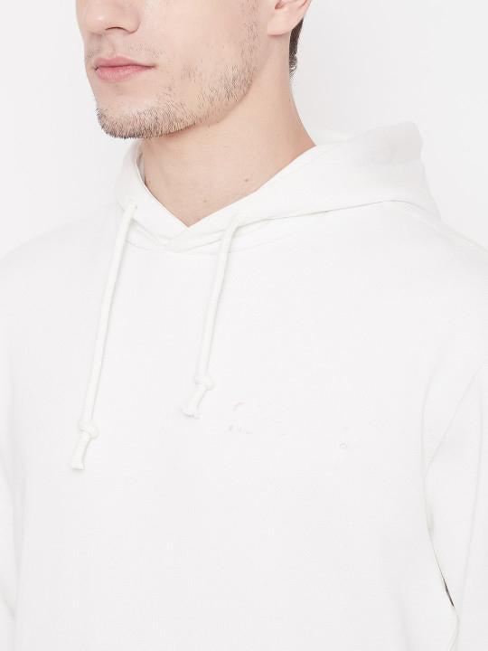 Plain White Hoodie Sweatshirt -FunkyTeesClub