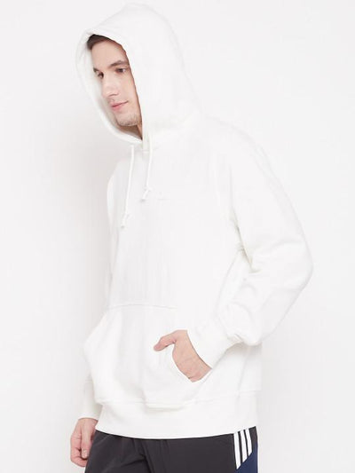 Plain White Hoodie Sweatshirt -FunkyTeesClub