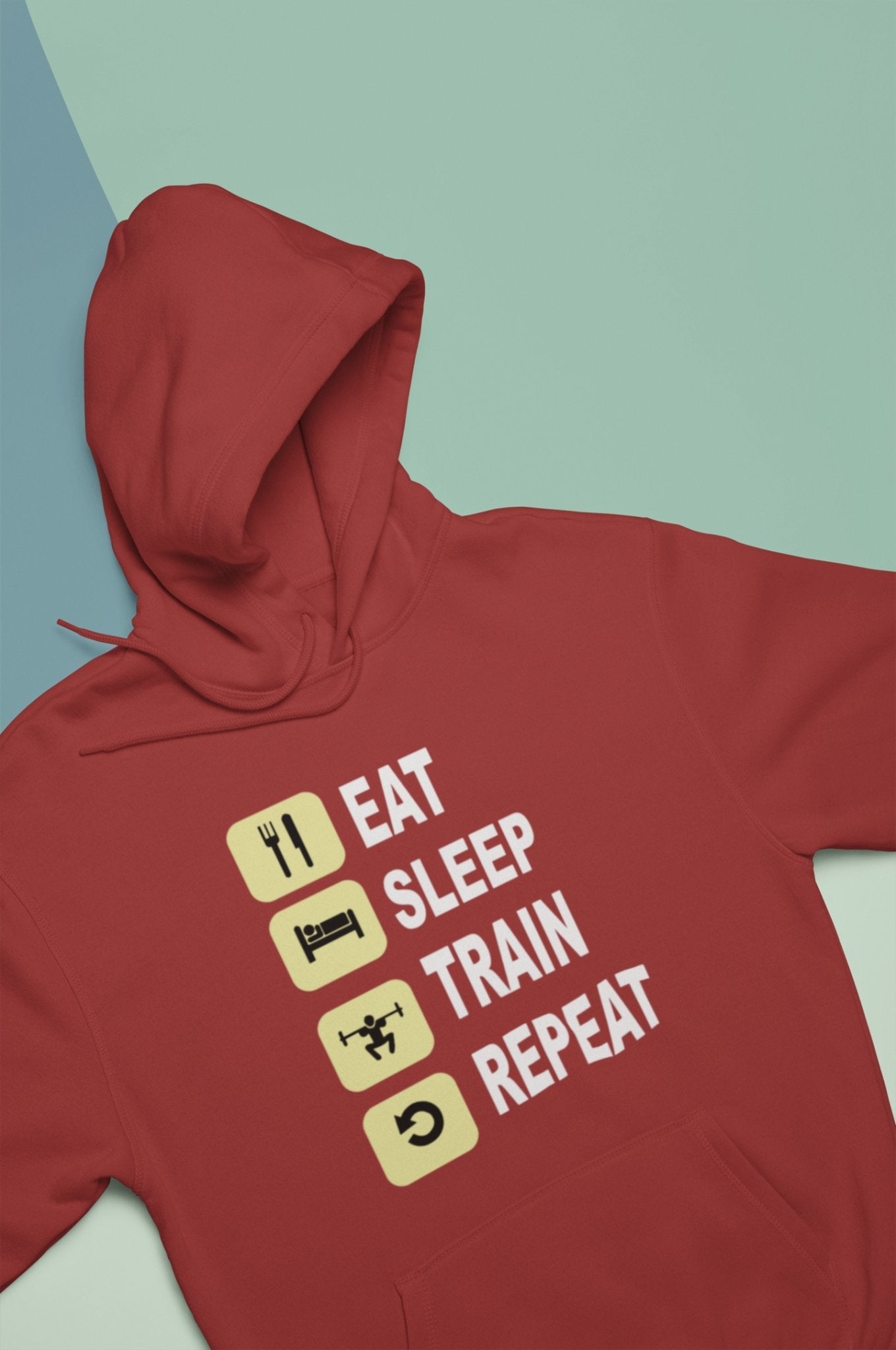 Eat Sleep Train Repeat Gym And Workout Men Hoodies-FunkyTeesClub - Funky Tees Club