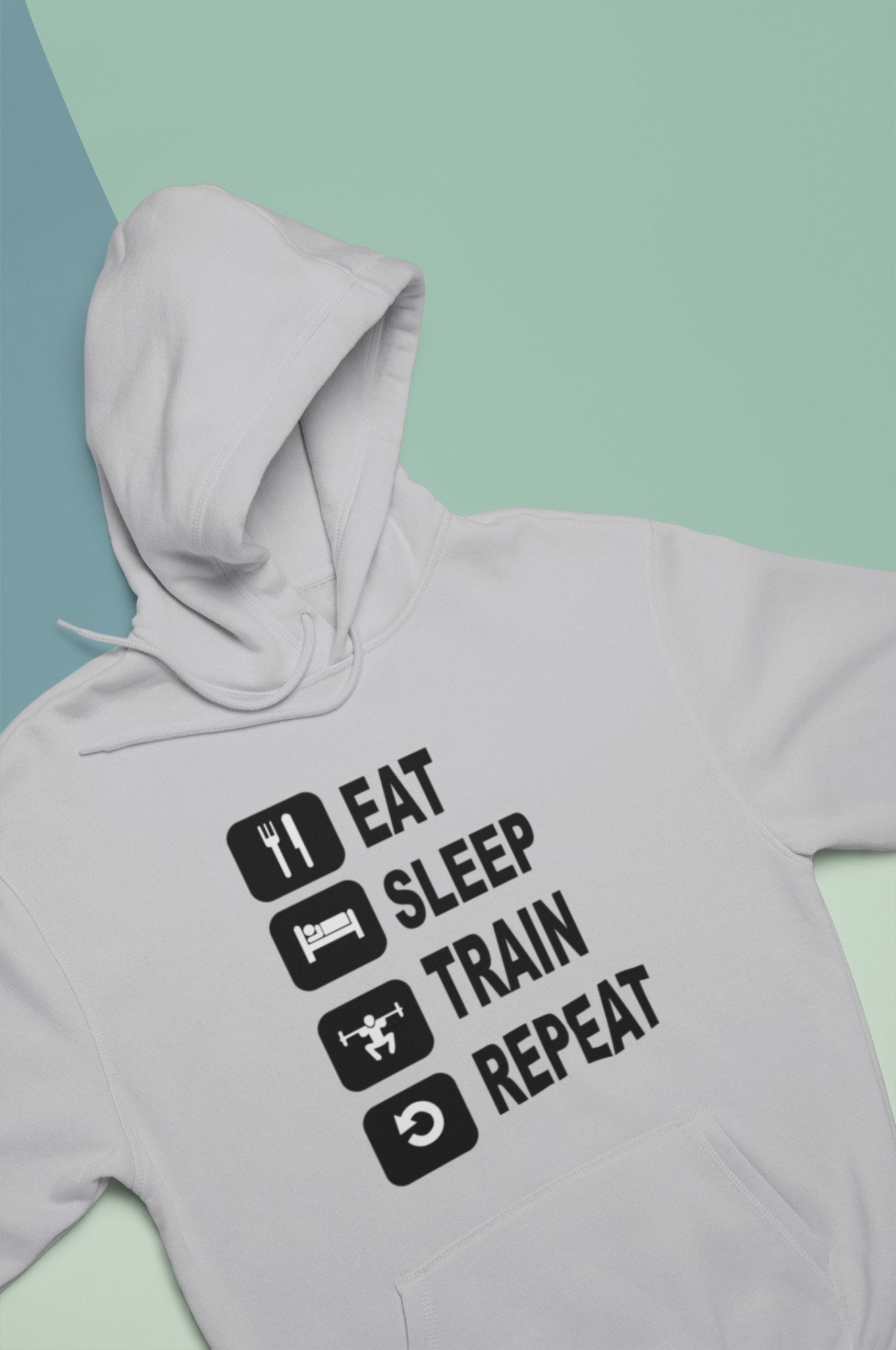 Eat Sleep Train Repeat Gym And Workout Men Hoodies-FunkyTeesClub - Funky Tees Club