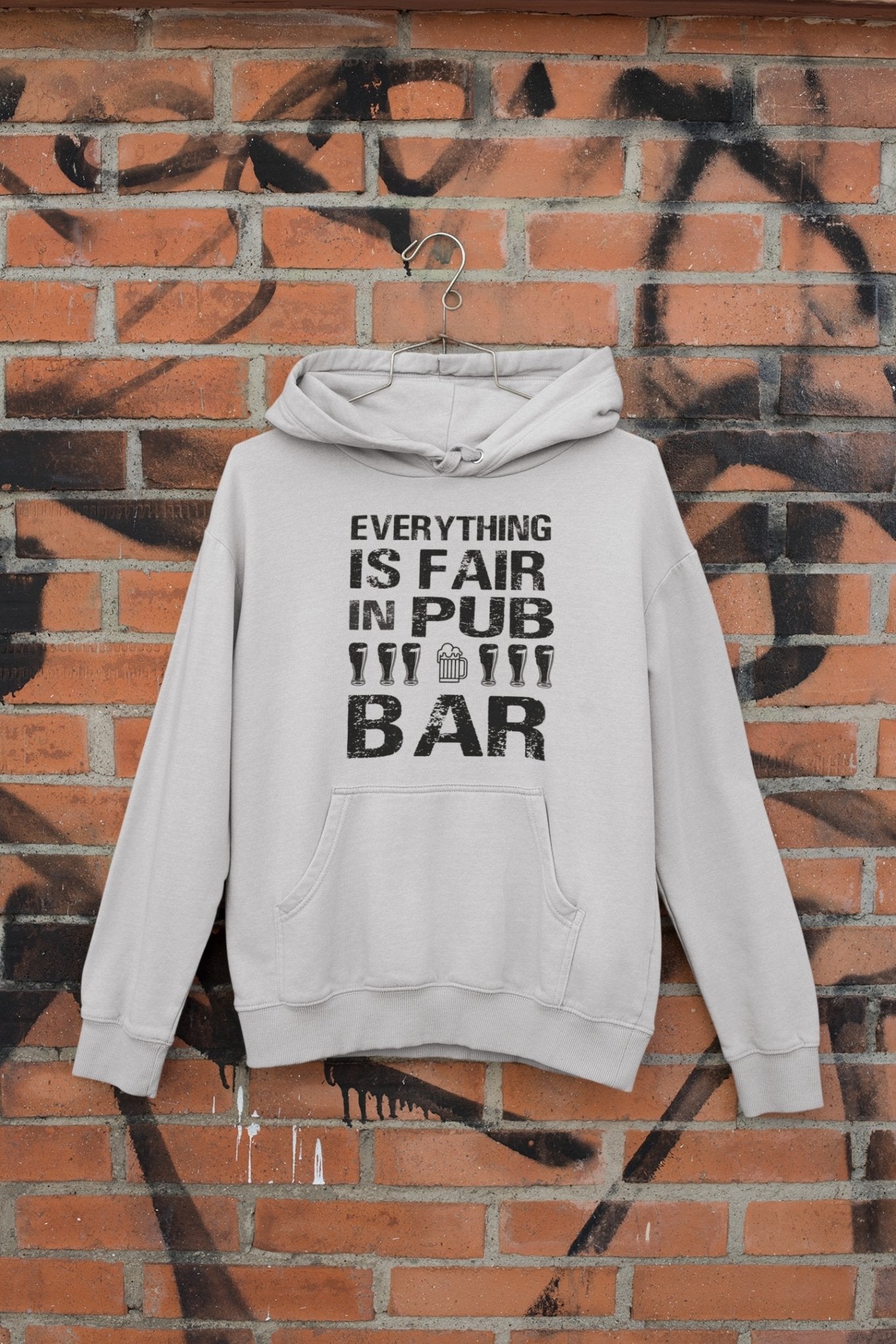 Everthing Is Fair In Pub And Bar Hoodies for Women-FunkyTeesClub - Funky Tees Club
