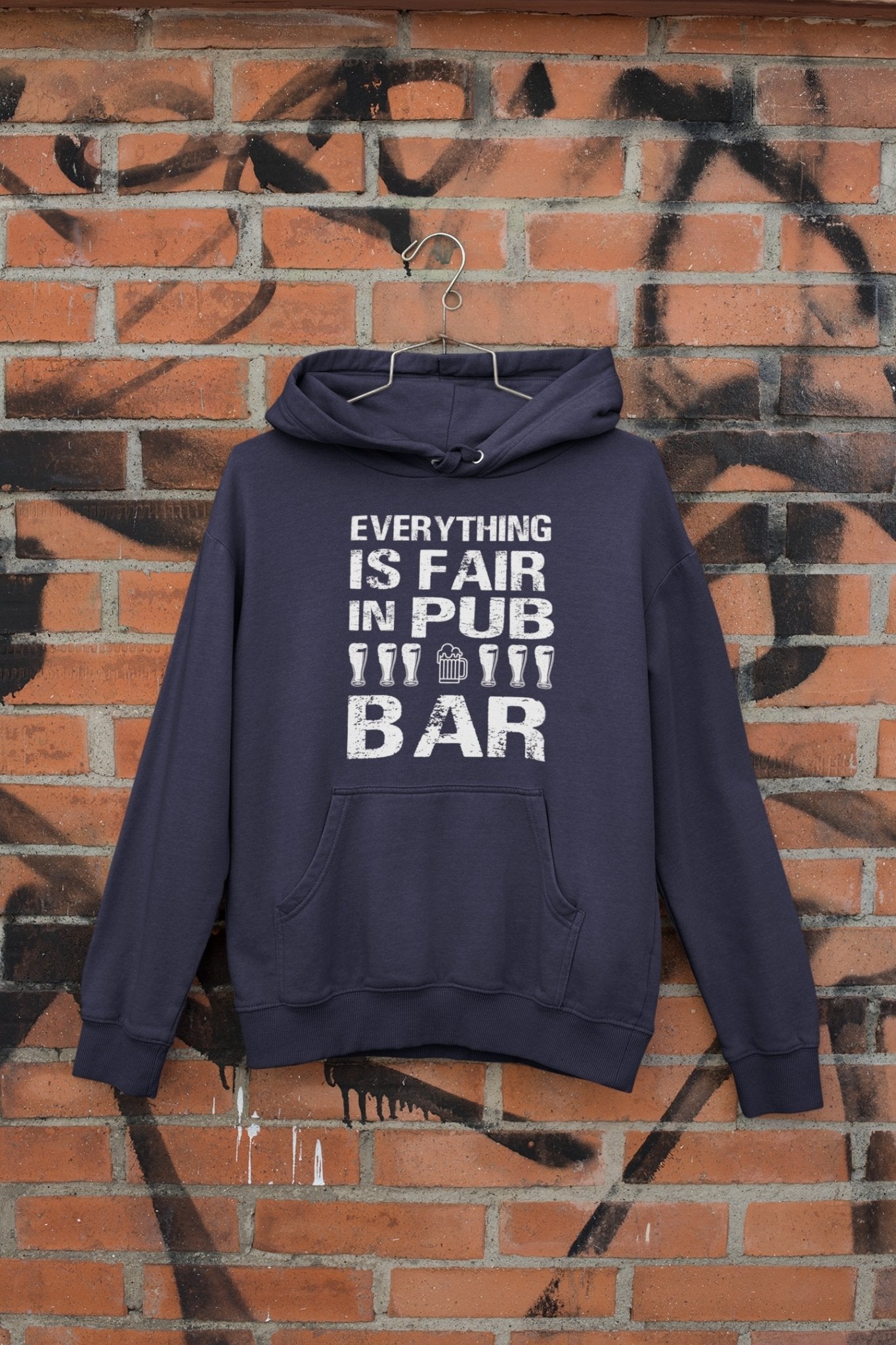 Everthing Is Fair In Pub And Bar Hoodies for Women-FunkyTeesClub - Funky Tees Club