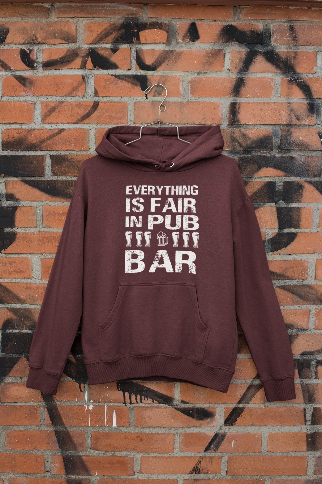 Everthing Is Fair In Pub And Bar Hoodies for Women-FunkyTeesClub - Funky Tees Club