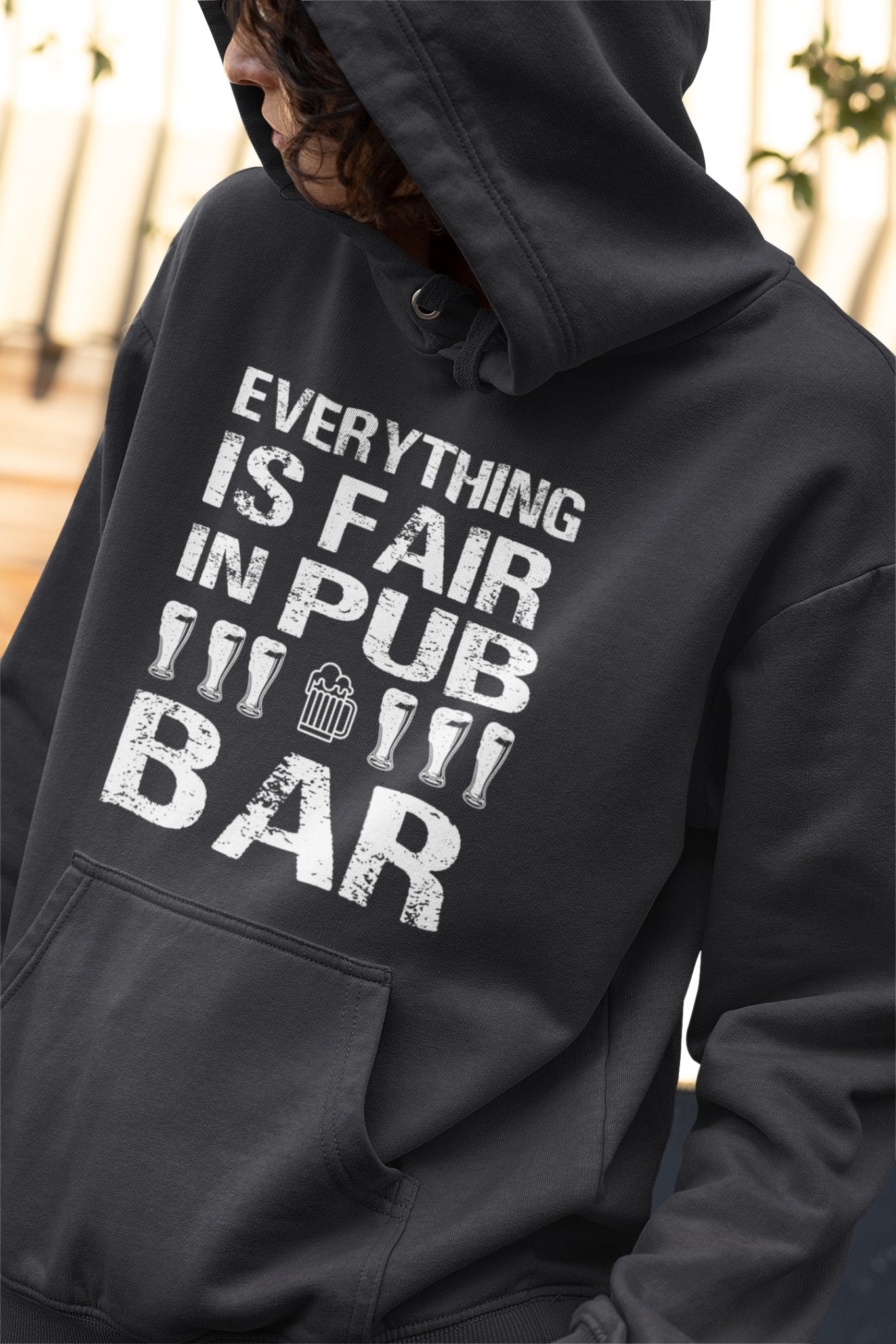 Everthing Is Fair In Pub And Bar Hoodies for Women-FunkyTeesClub - Funky Tees Club