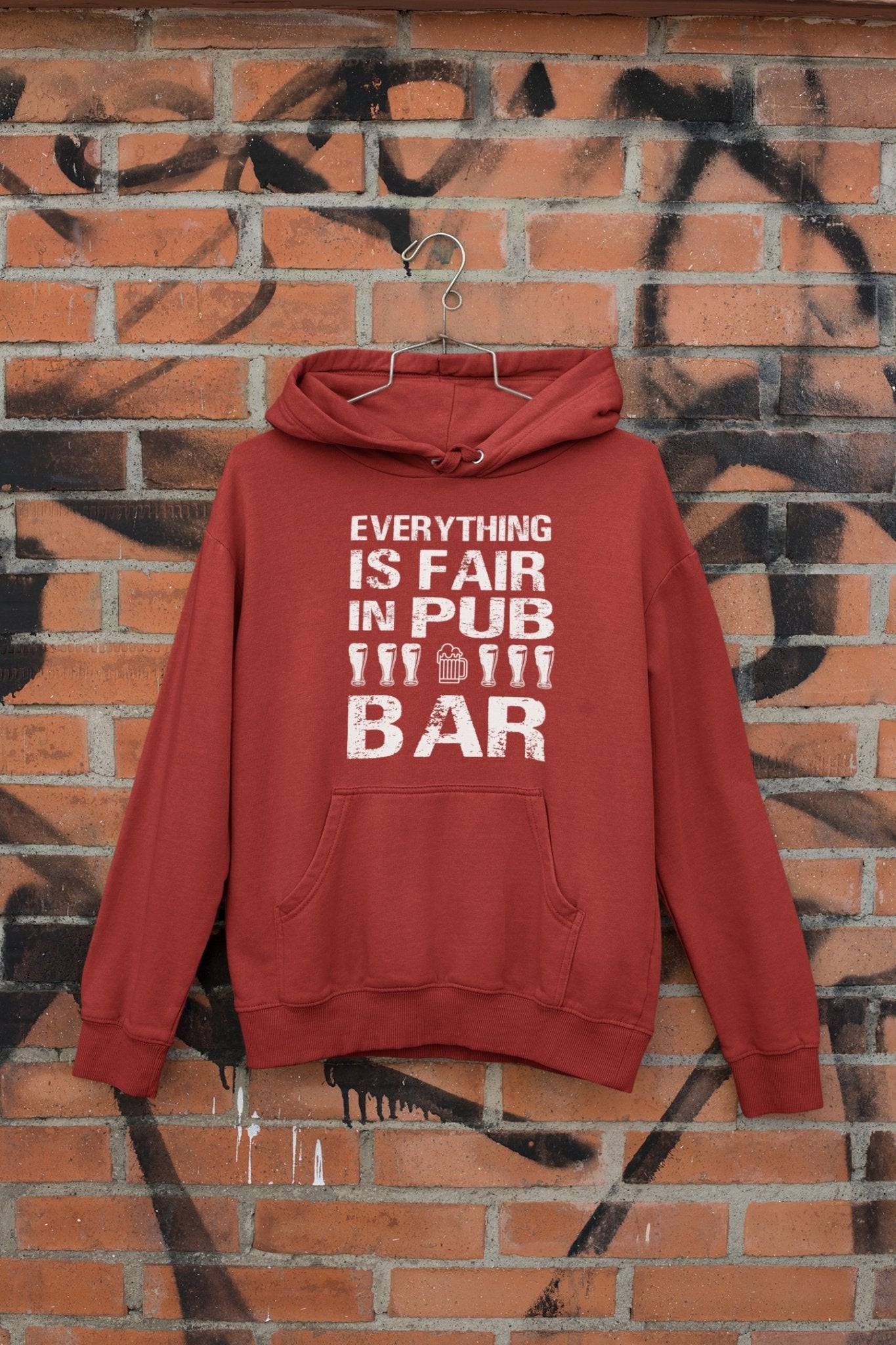 Everthing Is Fair In Pub And Bar Men Hoodies-FunkyTeesClub - Funky Tees Club