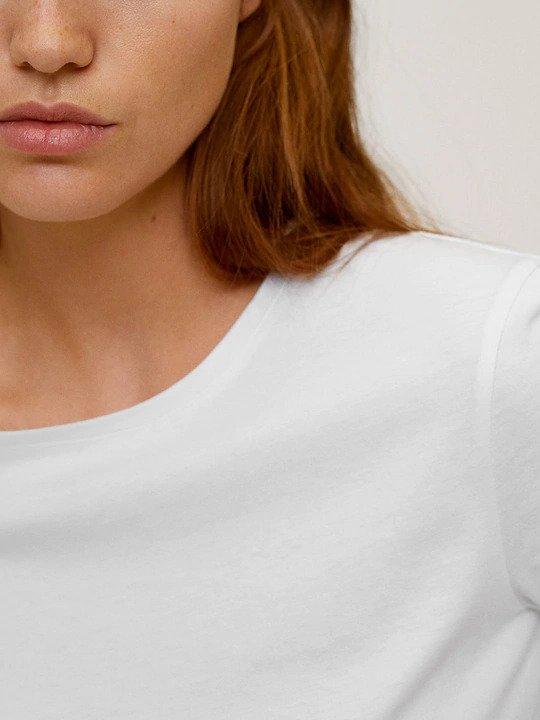 Plain White Women Half Sleeves T-shirt- FunkyTeesClub