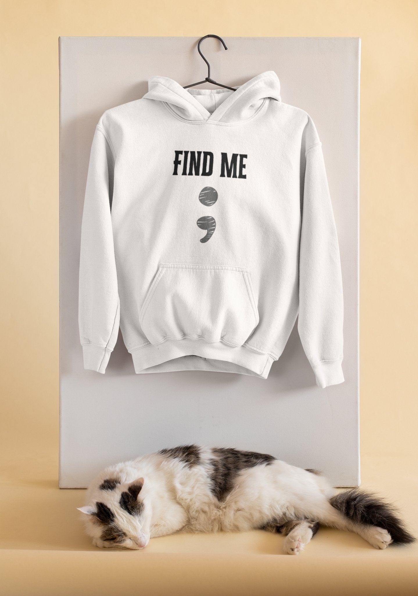 Find Semicolon Geek Men Hoodies-FunkyTeesClub - Funky Tees Club