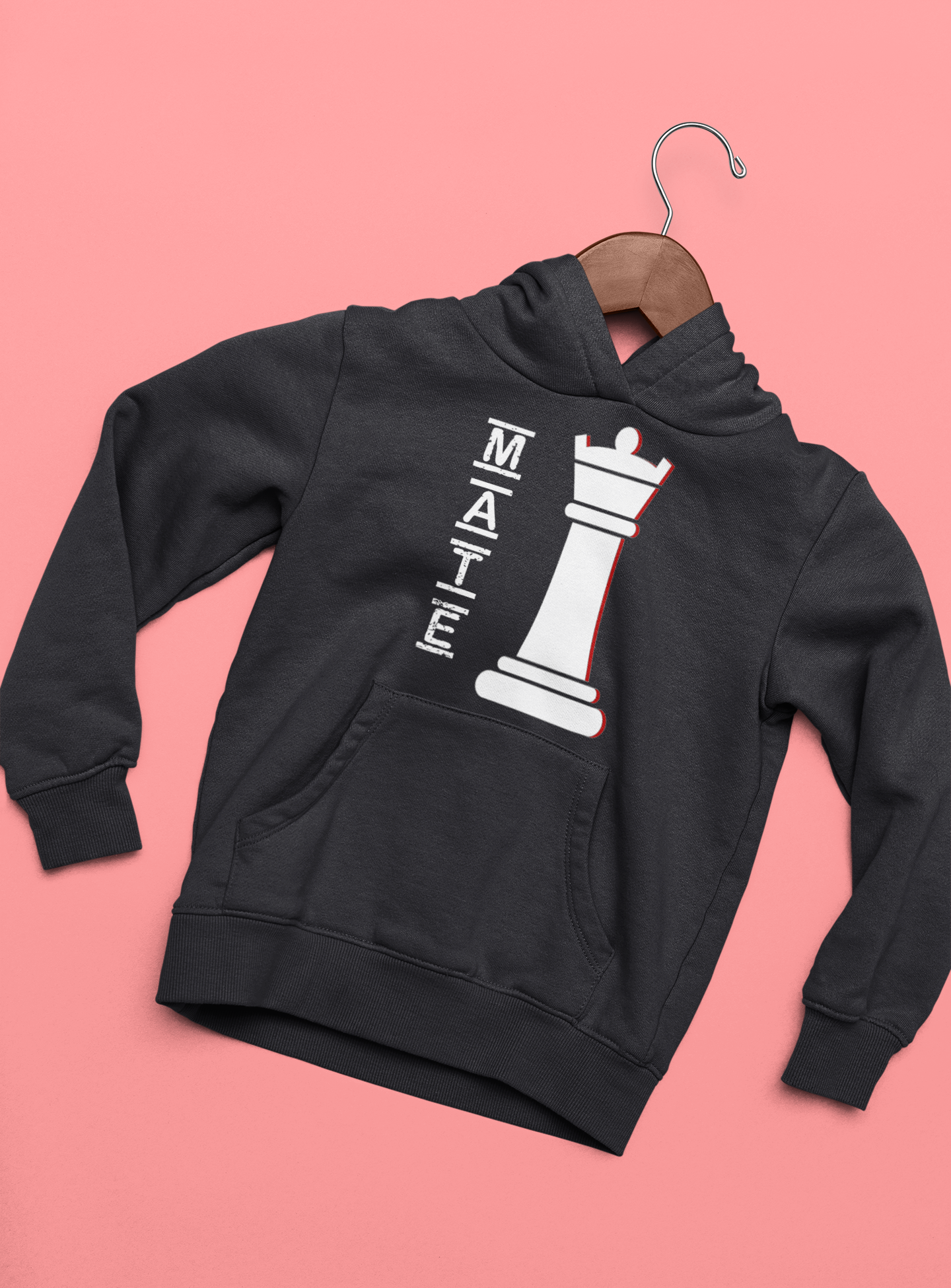 Check Mate Couple Hoodie-FunkyTeesClub
