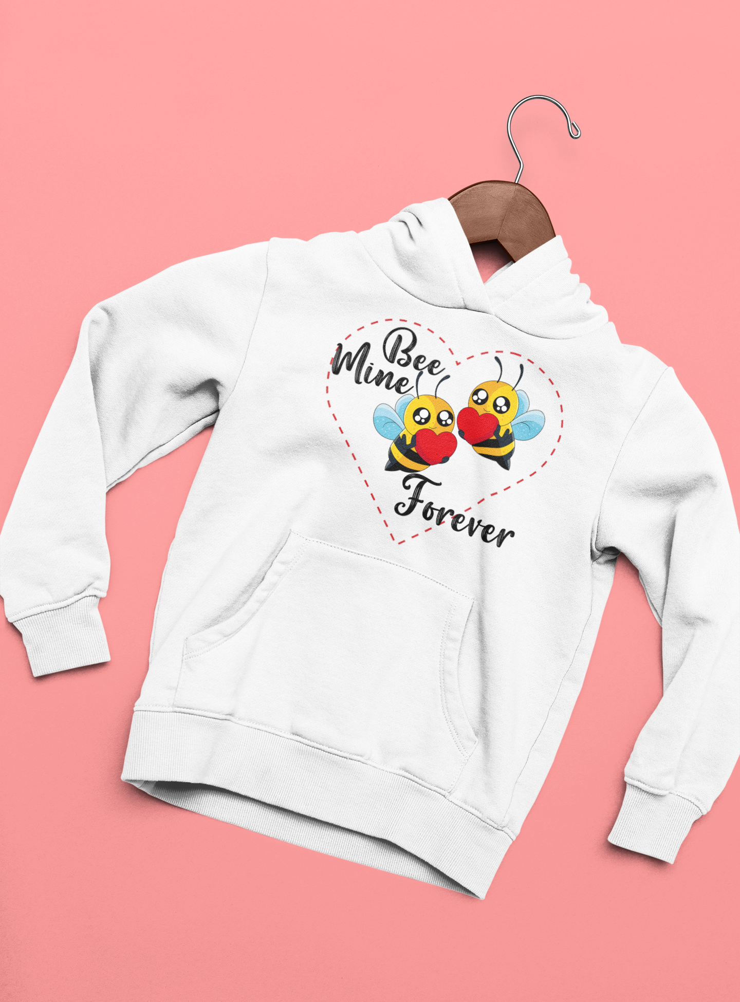 Bee Mine Couple Hoodie-FunkyTeesClub