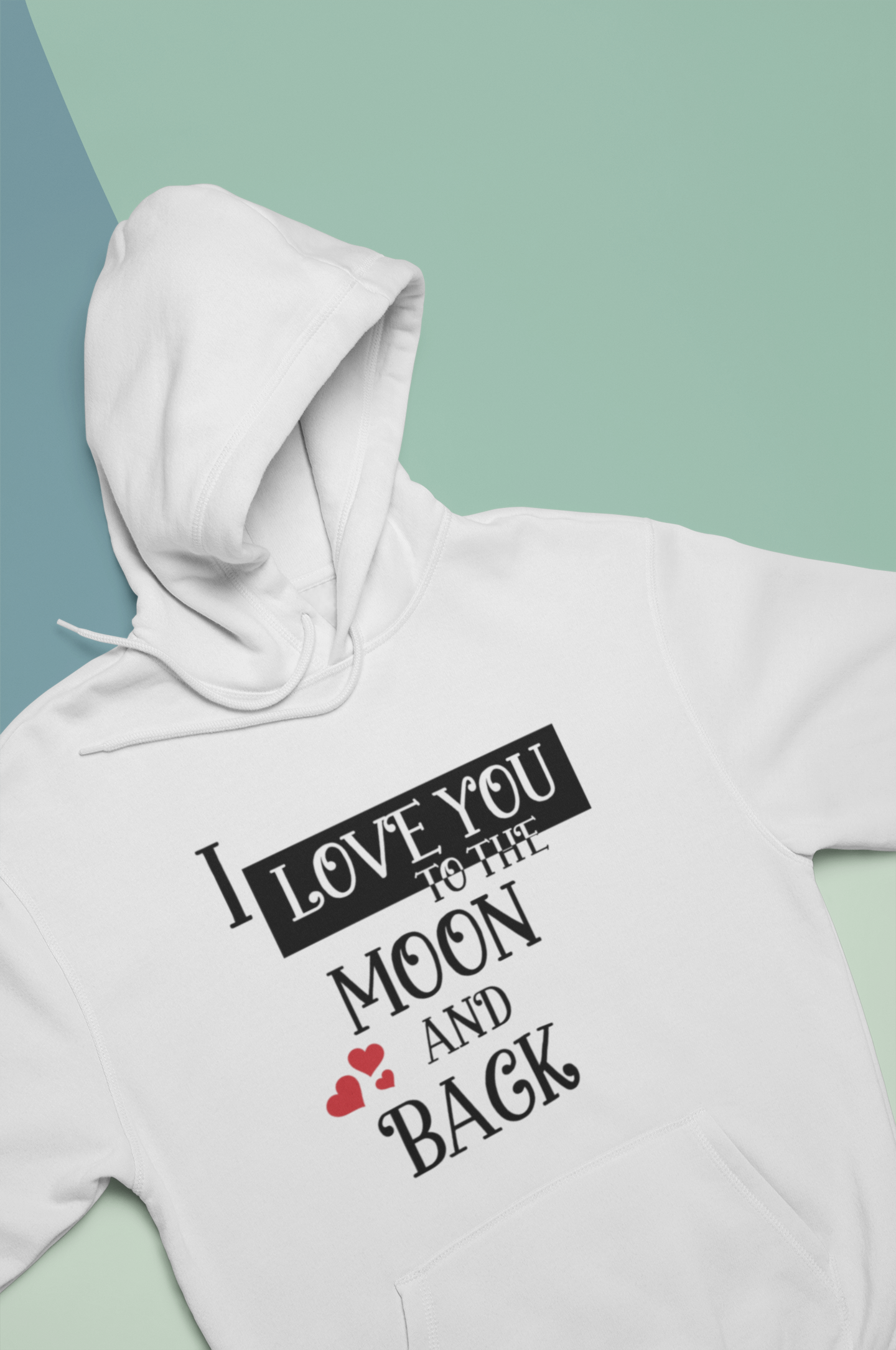I Love U To The Moon And Back Couple Hoodie-FunkyTeesClub