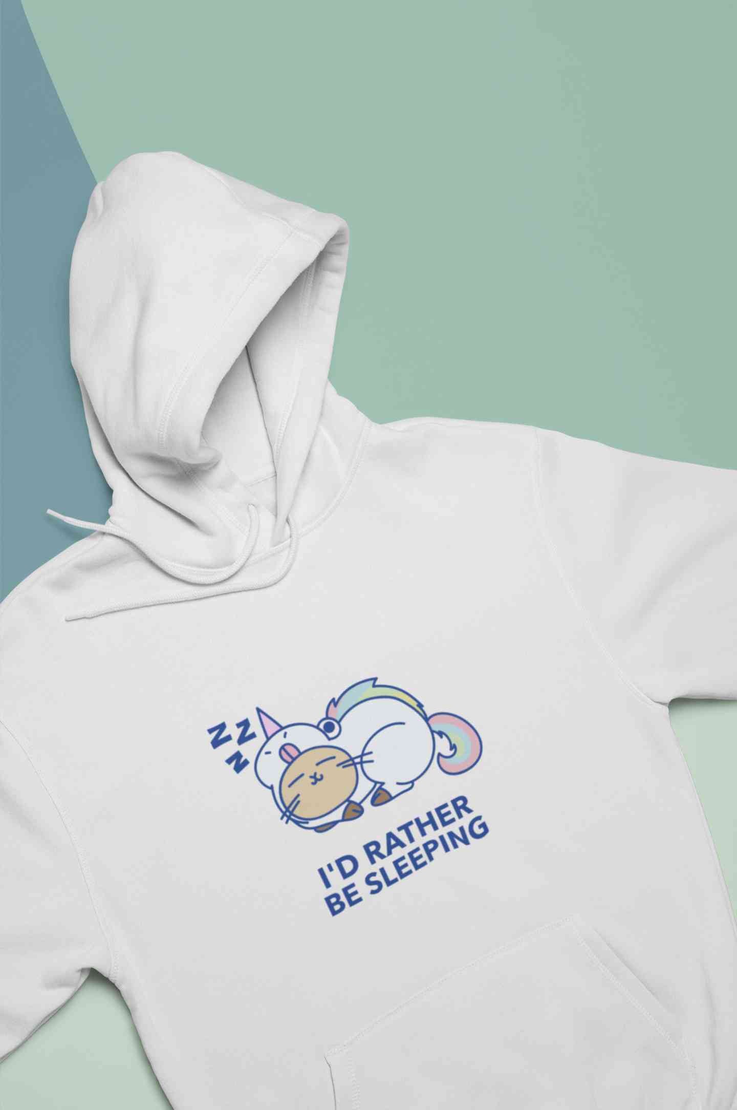 I Had Rather Be Sleeping Typography Men Hoodies-FunkyTeesClub