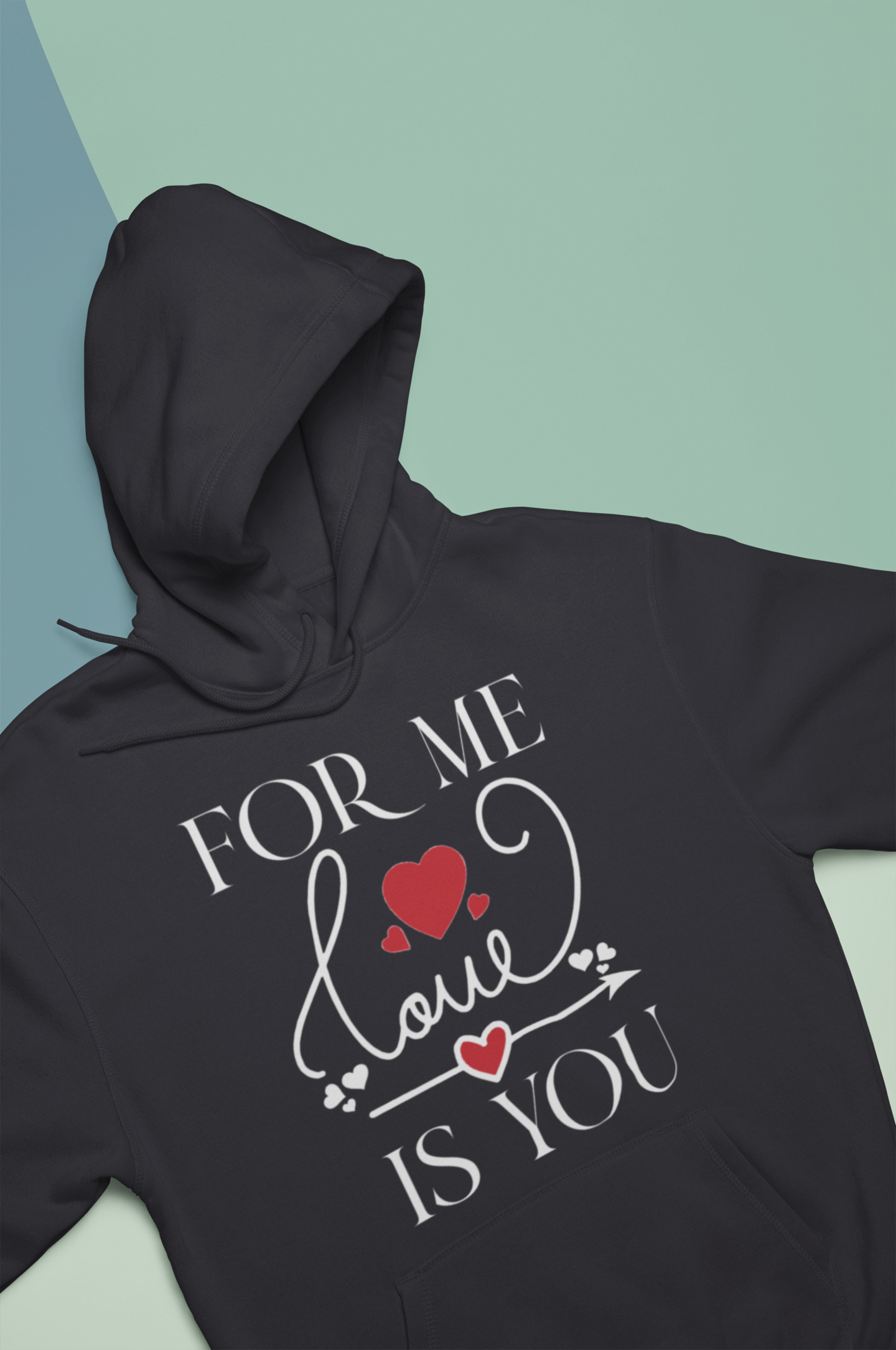 For Me Love Is U Couple Hoodie-FunkyTeesClub