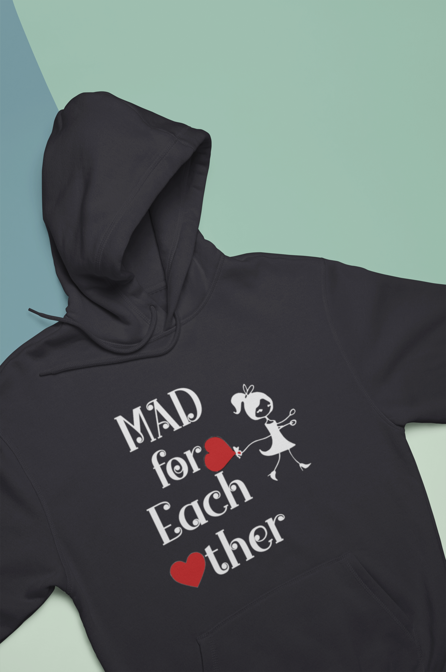 Mad For Each Other Couple Hoodie-FunkyTeesClub