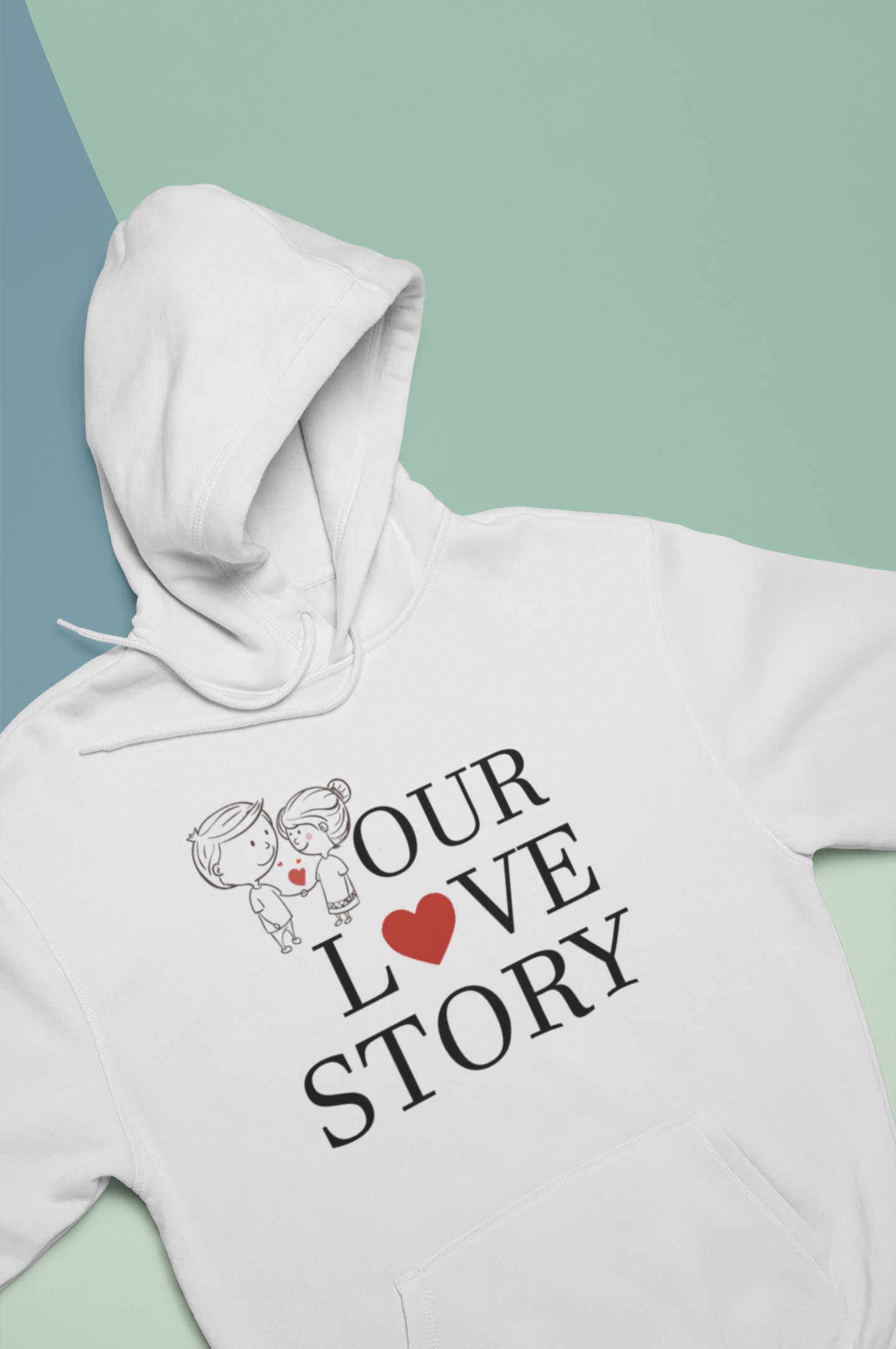 Our Love Story Will Never End Couple Hoodie-FunkyTeesClub