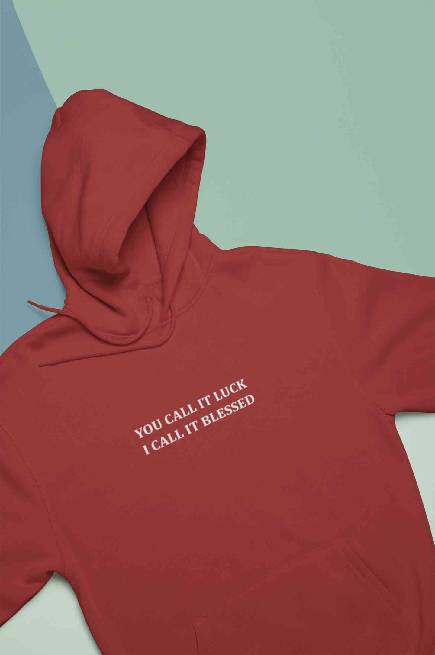 You Call It Luck I Call It Blessed Minimals Hoodies for Women-FunkyTeesClub