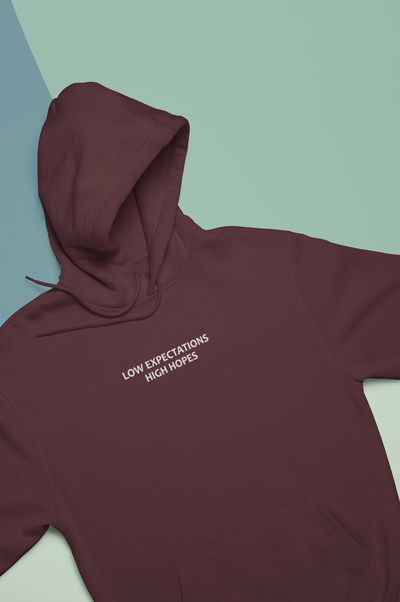 Low Expectations High Hopes Quotes Men Hoodies-FunkyTeesClub