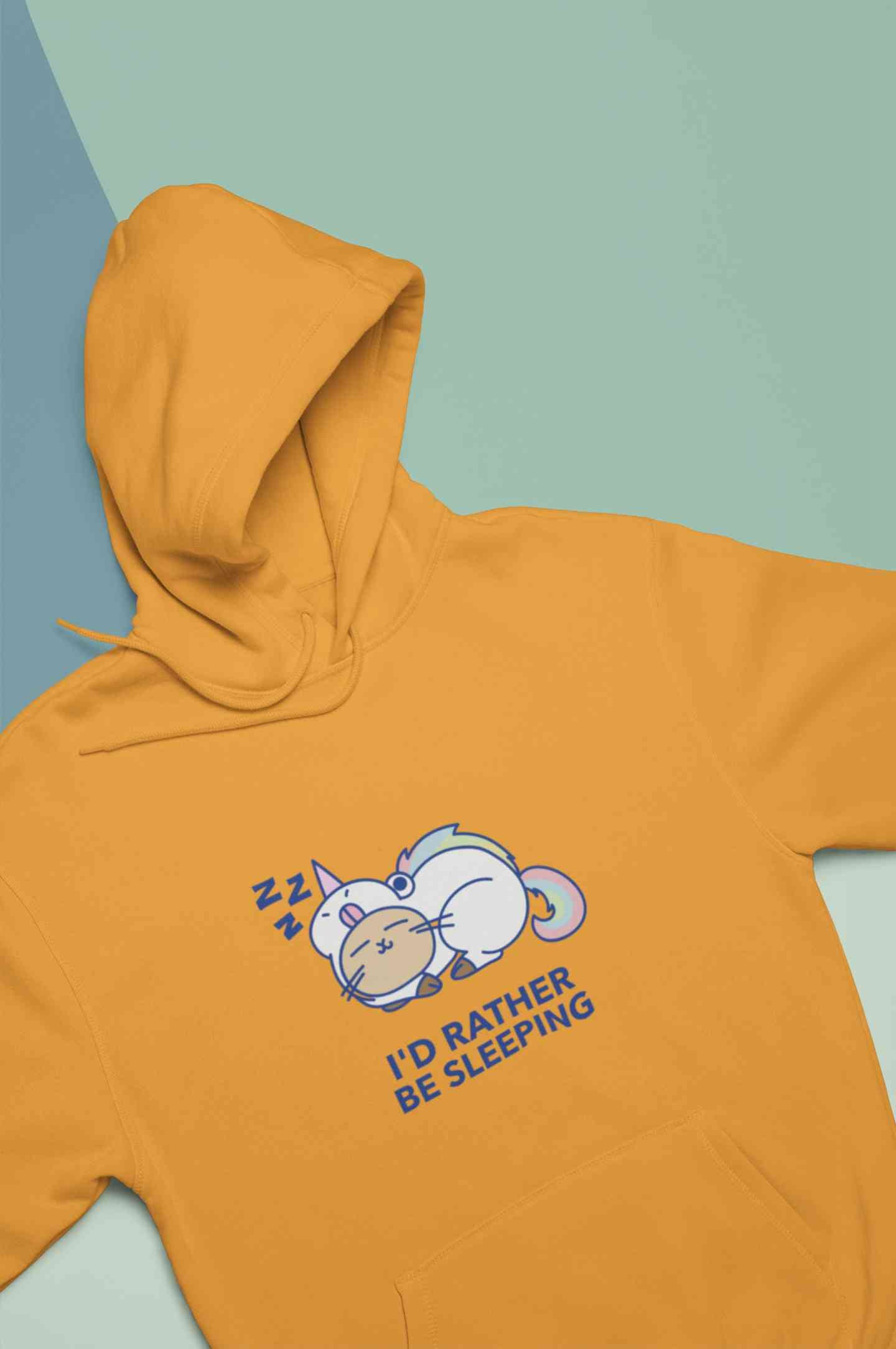 I Had Rather Be Sleeping Typography Hoodies for Women-FunkyTeesClub