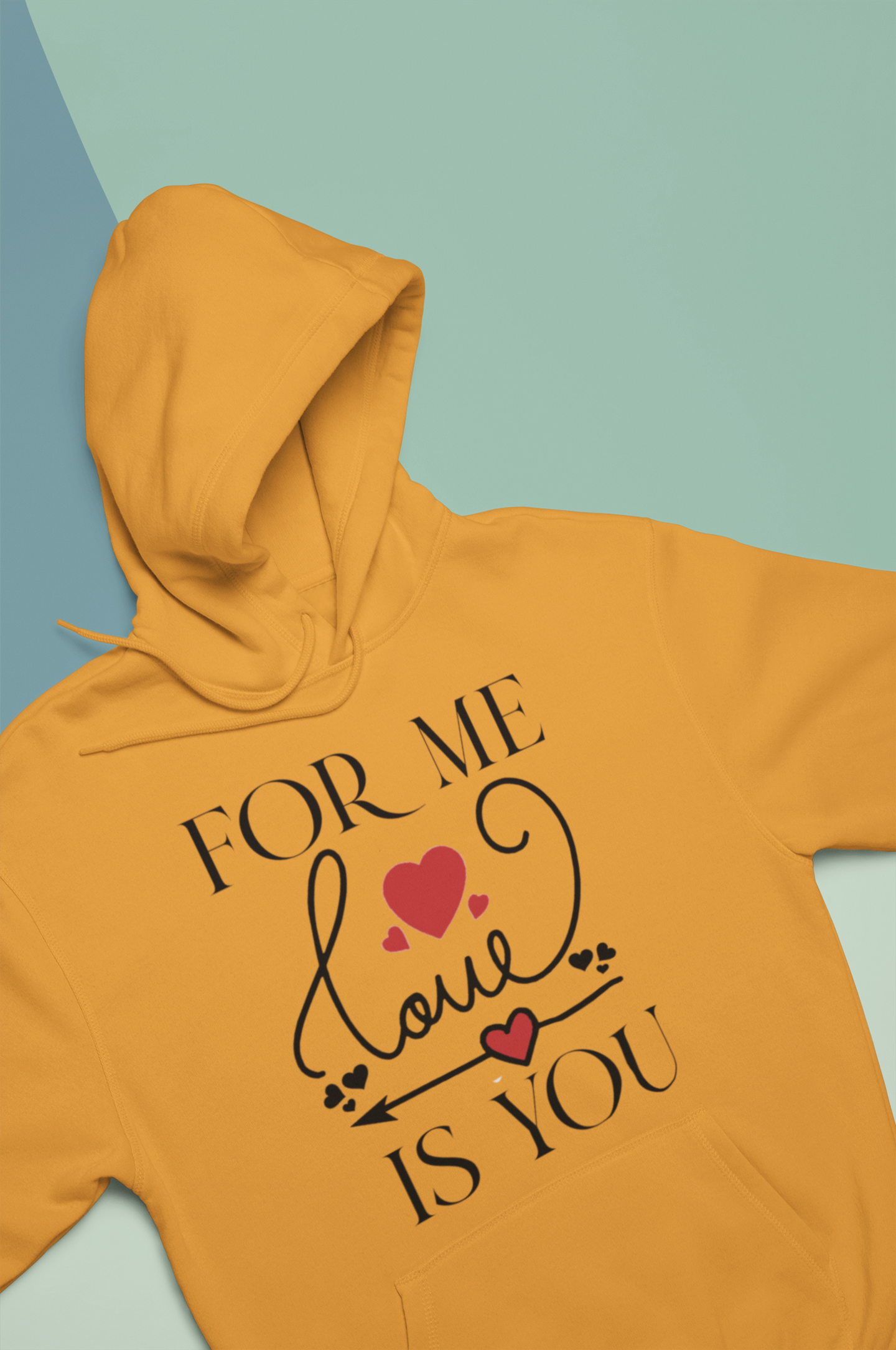For Me Love Is U Couple Hoodie-FunkyTeesClub