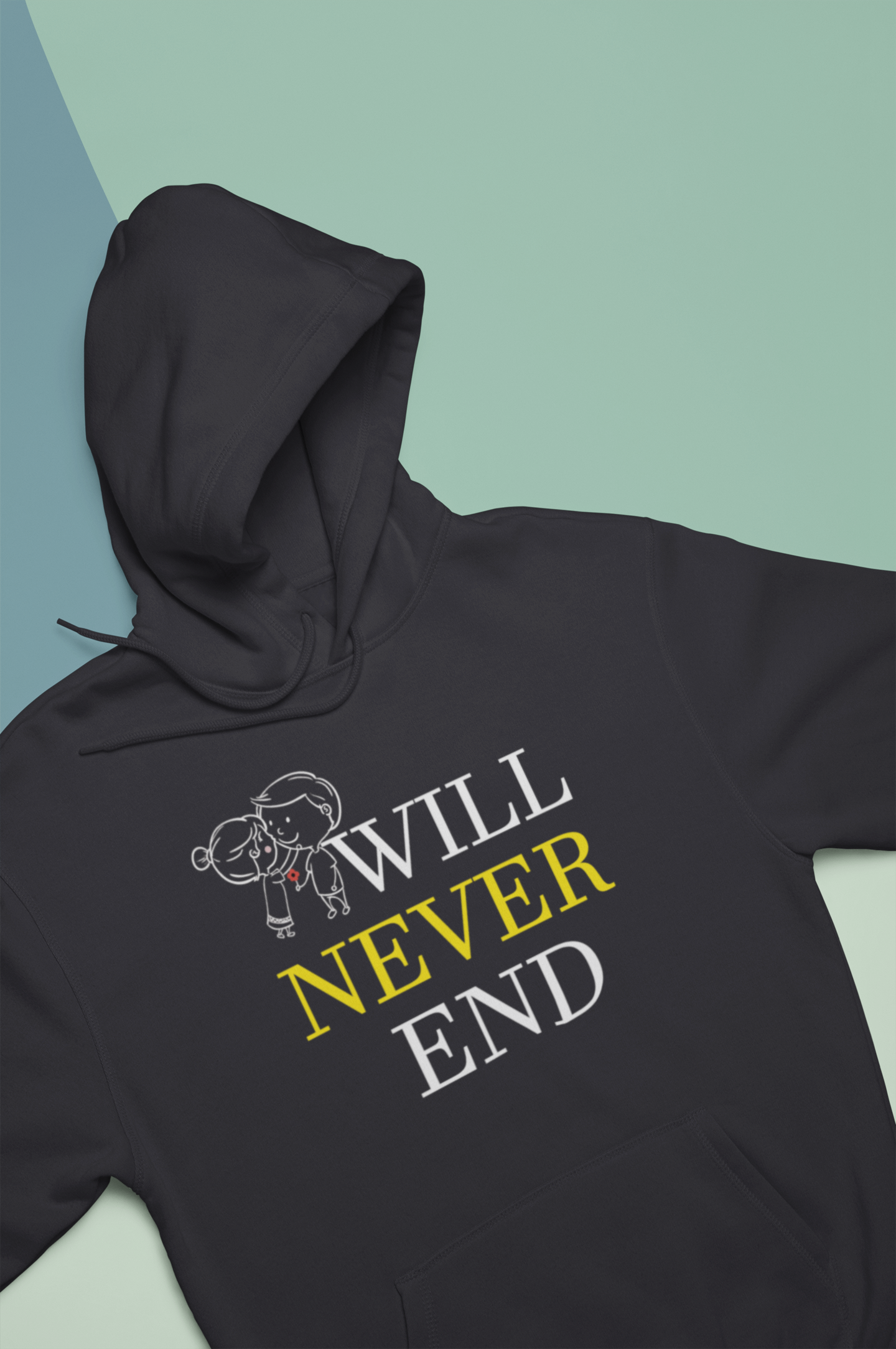 Our Love Story Will Never End Couple Hoodie-FunkyTeesClub
