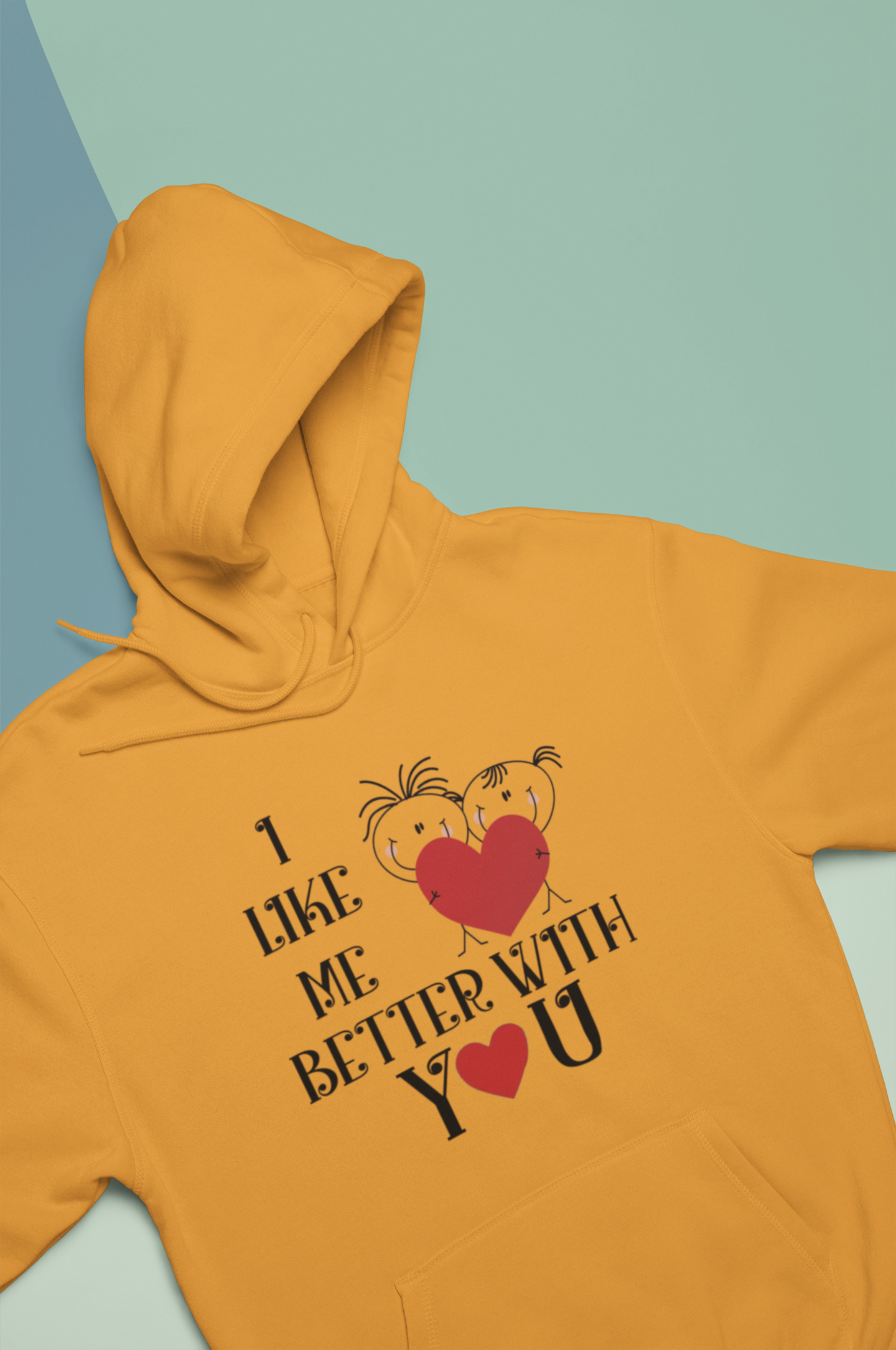 I Like Me Better With You Couple Hoodie-FunkyTeesClub