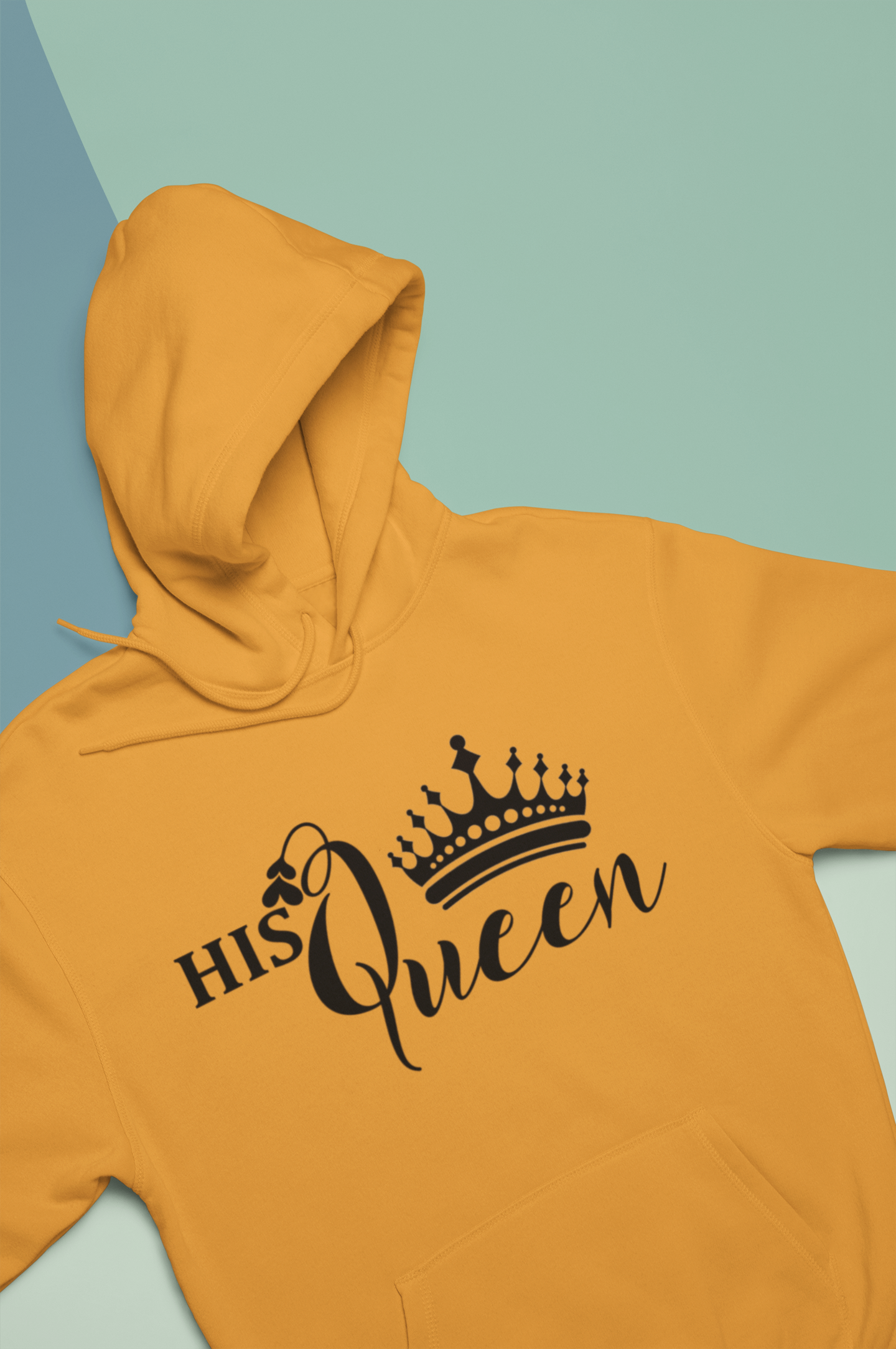 Her King His Queen Couple Hoodie-FunkyTeesClub