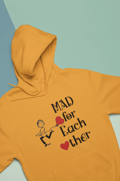 Mad For Each Other Couple Hoodie-FunkyTeesClub