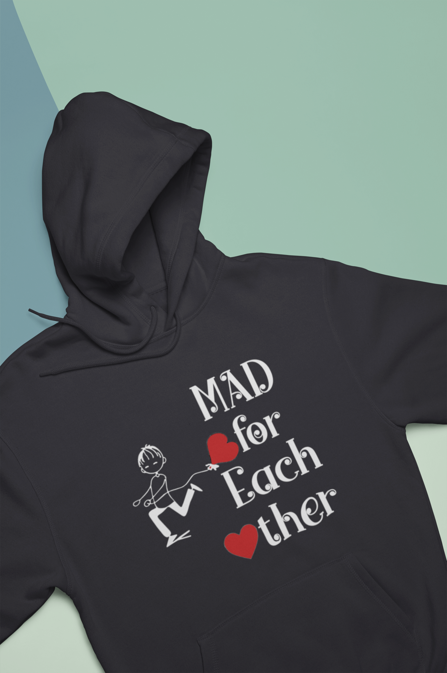Mad For Each Other Couple Hoodie-FunkyTeesClub