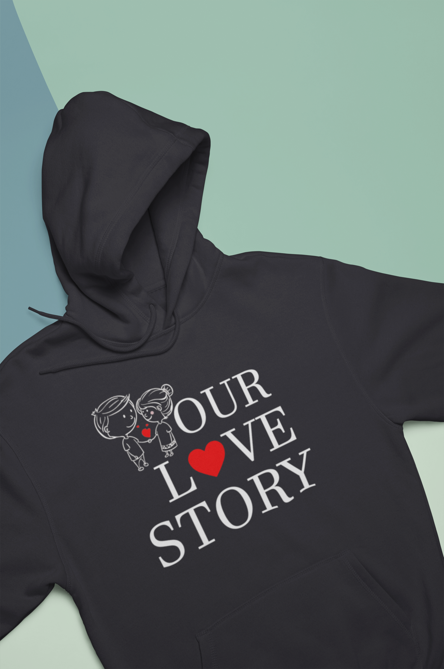 Our Love Story Will Never End Couple Hoodie-FunkyTeesClub