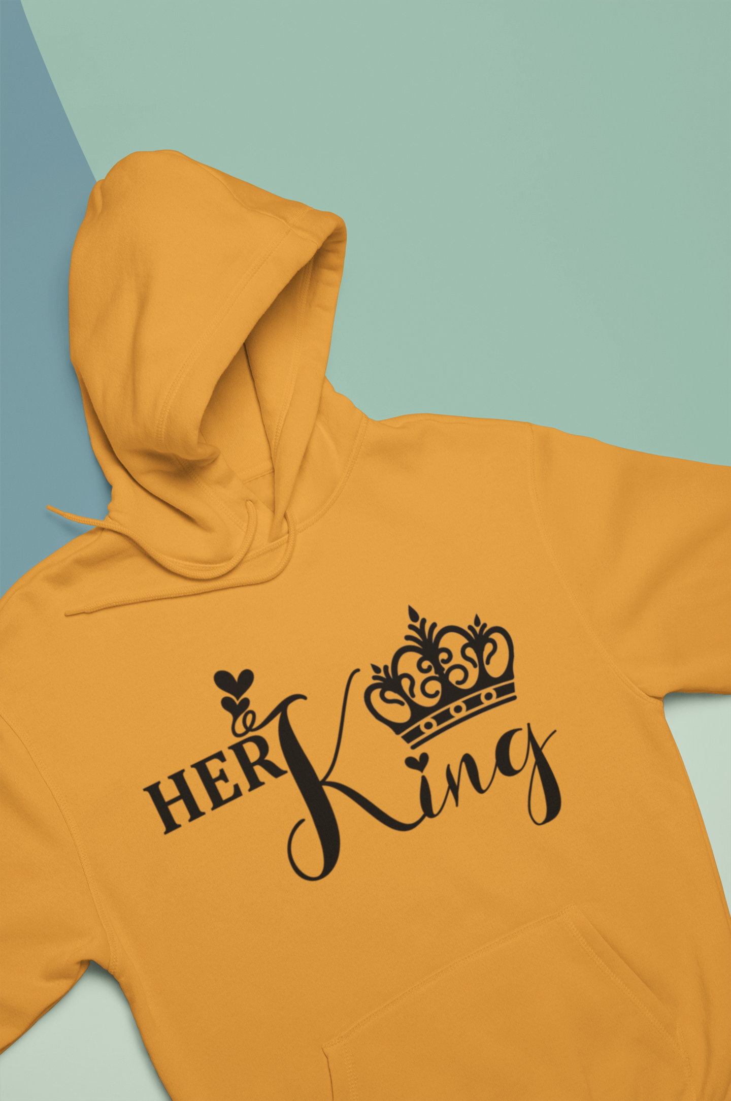 Her King His Queen Couple Hoodie-FunkyTeesClub